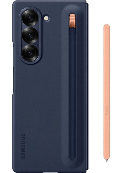 Galaxy Z Fold 6 Kalemli Mavi Telefon Kılıfı