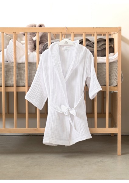 Cocoon Müslin Beyaz Unisex Çocuk Bornoz fiyatları