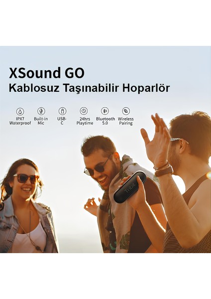 Xsound Go 2X8W Ipx7 Su Geçirmez Taşınabilir Siyah Tws Bluetooth Hoparlör indirimleri
