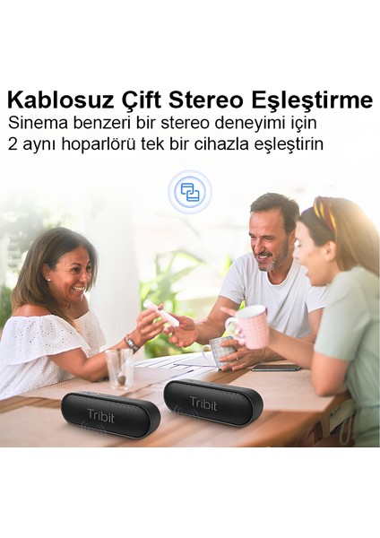 Xsound Go 2X8W Ipx7 Su Geçirmez Taşınabilir Siyah Tws Bluetooth Hoparlör