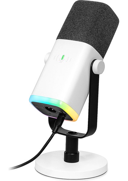 Am8 Usb/xlr Dinamik Rgb Beyaz Stüdyo Mikrofonu