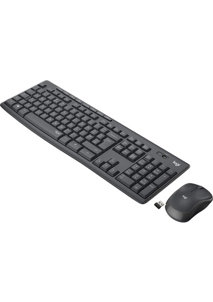 MK295 Kablosuz Siyah Klavye Mouse Set