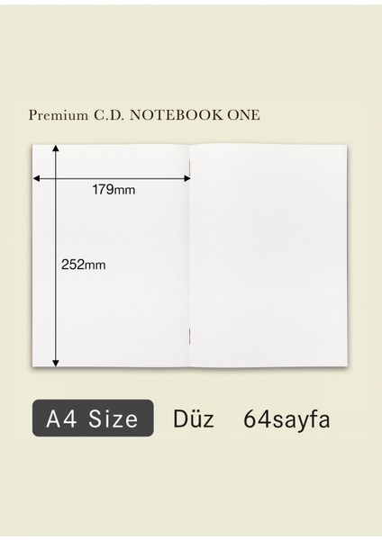 Premium CD One B5 Kahverengi Çizgisiz Defter