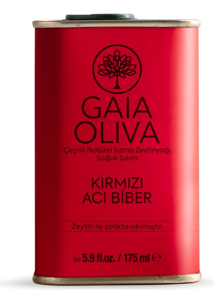 Kırmızı Acı Biber Çeşnili Naturel Sızma Zeytinyağı 175 ml