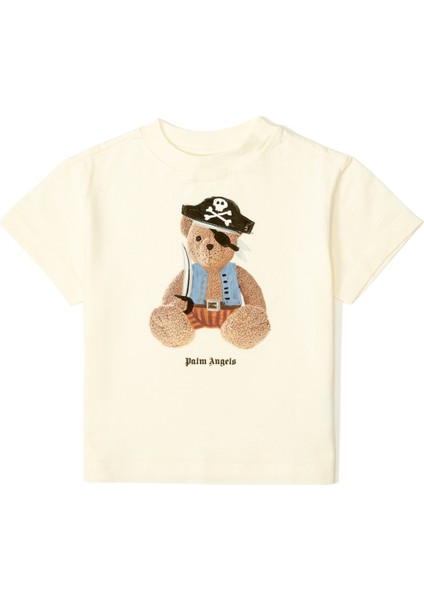 Kahverengi Logo Baskılı Erkek Çocuk T-Shirt