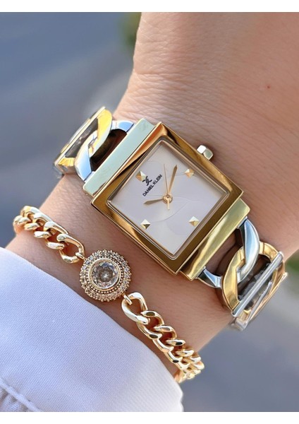 Çelik Kordon 30 mt Suya Dayanıklı 2 Yıl Garantili Kadın Kol Saati+Bileklik BYN.13959.7