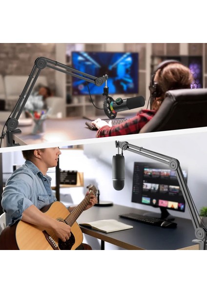 BM63 Masaüstü Siyah Mikrofon Standı