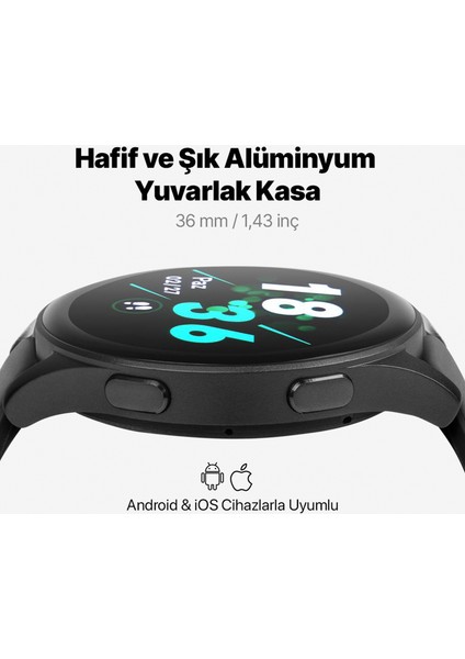 Tempus Pro Amoled Siyah Unisex Akıllı Saat