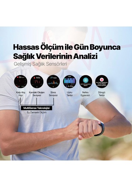 Tempus Pro Amoled Siyah Unisex Akıllı Saat