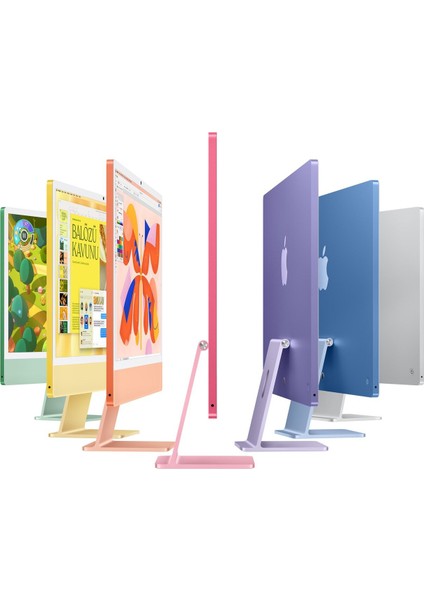 iMac 24" Retina 4.5k M4 Çip 8-Core Cpu, 8-Core Gpu 16GB Ram 256GB SSD Mavi All In One Pc MWUF3TU/A fırsatları