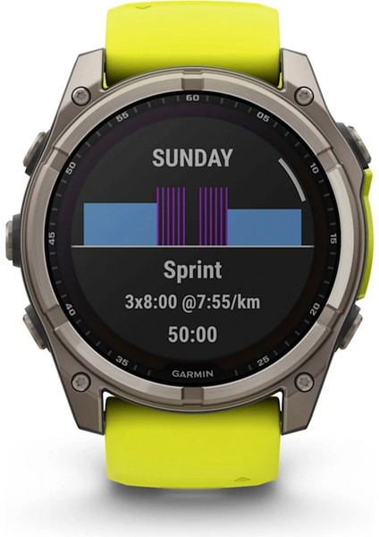 Fenix 8 Solar Sapphire Titanyum Amp 51 mm Sarı/grafit Silikon Kayışlı Akıllı Saat modelleri