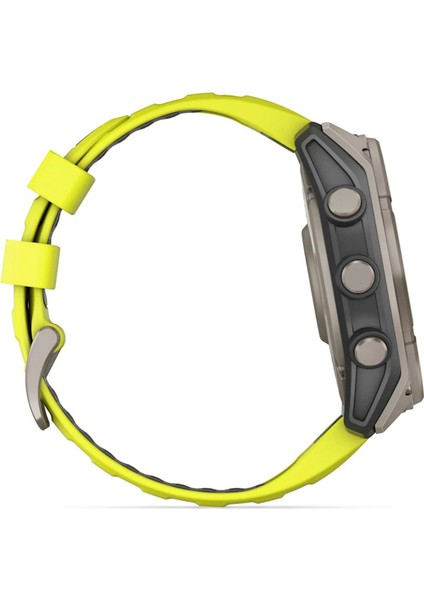 Fenix 8 Solar Sapphire Titanyum Amp 51 mm Sarı/grafit Silikon Kayışlı Akıllı Saat