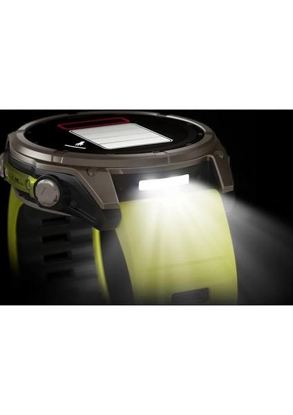 Fenix 8 Solar Sapphire Titanyum Amp 51 mm Sarı/grafit Silikon Kayışlı Akıllı Saat