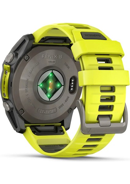 Fenix 8 Solar Sapphire Titanyum Amp 51 mm Sarı/grafit Silikon Kayışlı Akıllı Saat