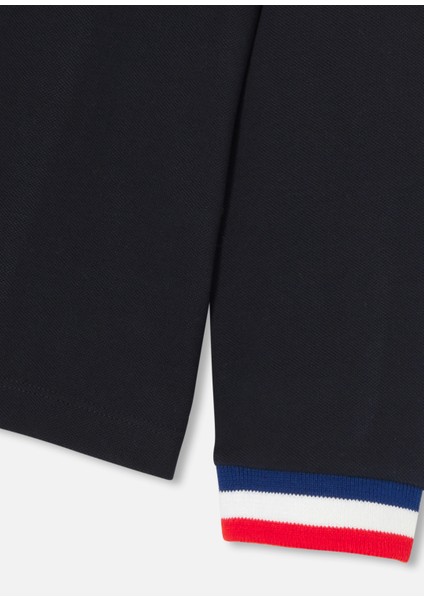 Lacivert Pamuklu Erkek Çocuk Polo Yaka Sweatshirt fırsatları
