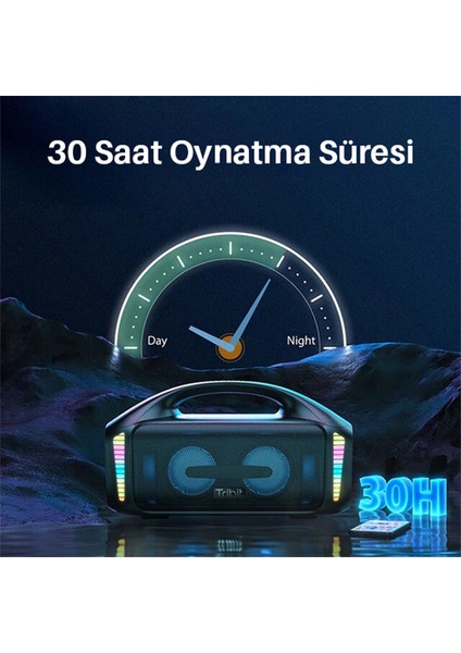 Ipx7 Stormbox Blast Rgb Tws Su Geçirmez Taşınabilir Siyah Bluetooth Hoparlör