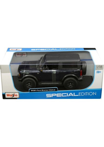 Model Ford Bronco Wildtrak 1/18 2021 Siyah Model Araba