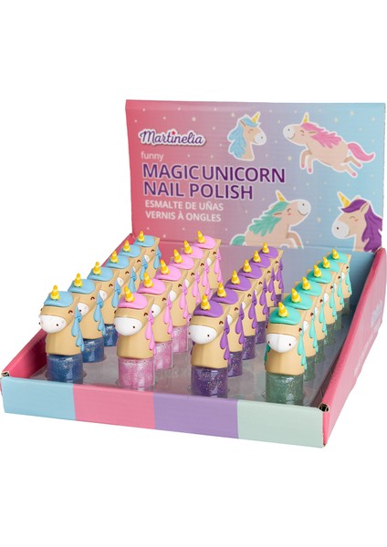 Unicorn Figürlü Mavi Su Bazlı Oje