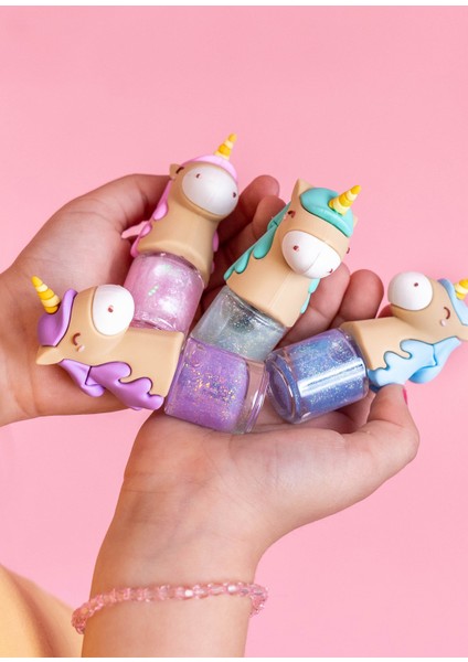 Unicorn Figürlü Mavi Su Bazlı Oje