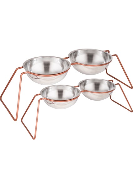 Copper Turuncu Çelik Köpek Mama ve Su Kabı