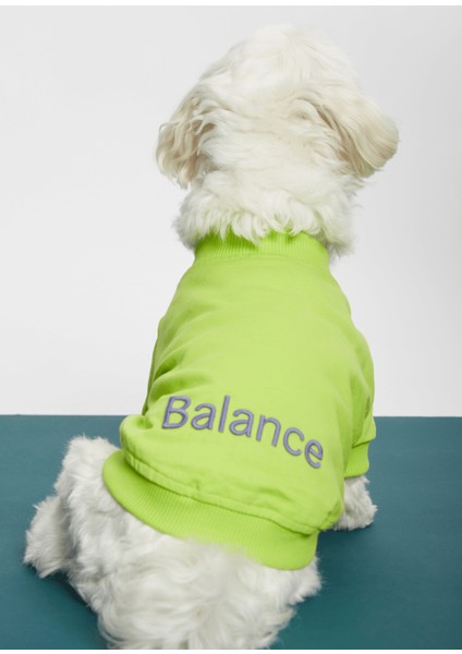 Yeşil Balance Sloganlı Köpek T-Shirt