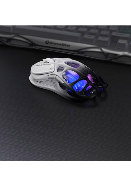Mercury Beyaz K1+M1 Pro Kablosuz Rgb Işıklı Mekanik Q Gaming Klavye ve Optik Mouse Seti