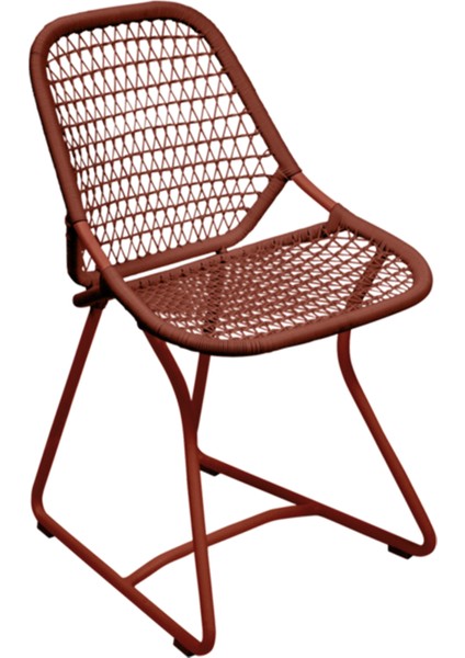 Sixties Bordo Metal Sandalye