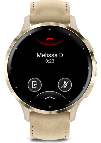 Venu 3s Soft Gold French 41MM Gri Deri Kayışlı Akıllı Saat