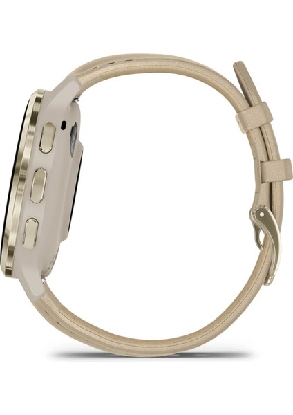 Venu 3s Soft Gold French 41MM Gri Deri Kayışlı Akıllı Saat
