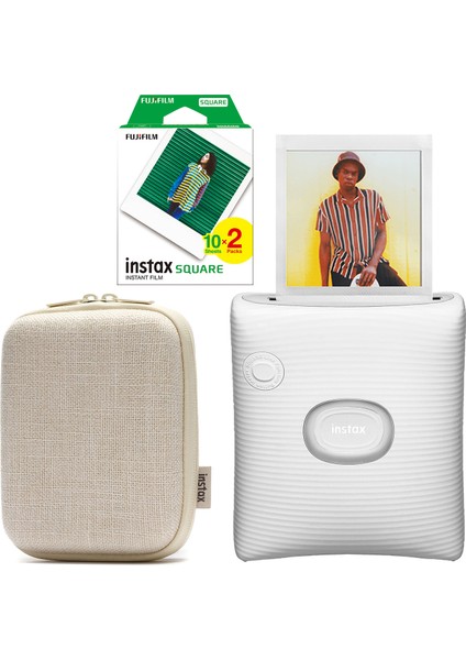 Instax Sq Link Beyaz Ex D Akıllı Telefon Yazıcısı ve Hediye Seti 4