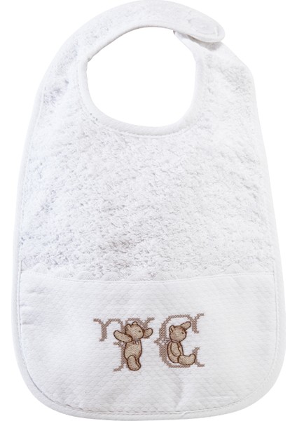 T2 Beyaz Unisex Bebek Mama Önlüğü