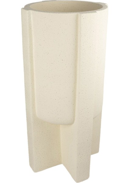 Krem Polyresin Saksı 36X81 cm