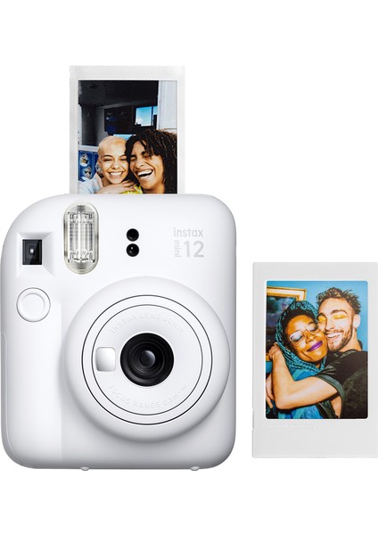 Instax Mini 12 Beyaz Fotoğraf Makinesi + Fotoğraf Çerçeve Seti
