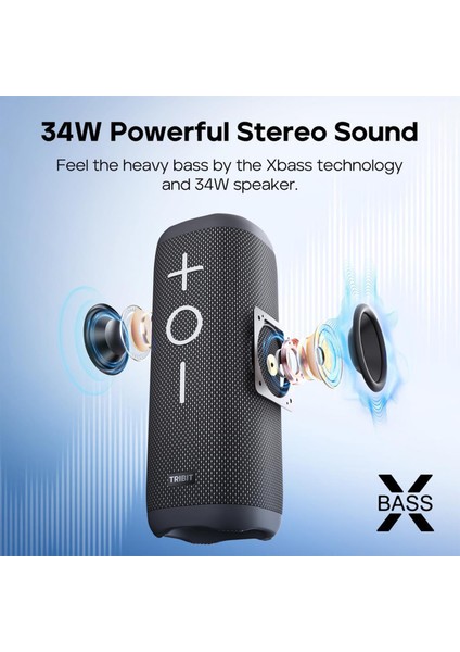 Stormbox 2 Ipx7 Su Geçirmez 2X17W Taşınabilir Siyah Bluetooth Hoparlör modelleri