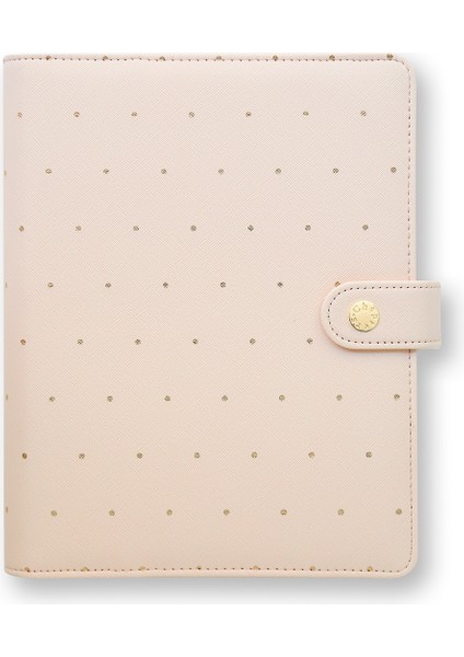 Vanilla Polka Pembe Deri Kapak Spiralli A5 Günlük Planlayıcı
