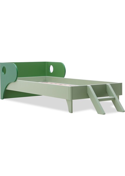 Pavri Bed Masif Koyu Yeşil Çocuk Yatak 90X190 cm
