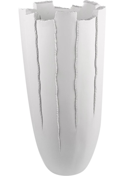 Mat Beyaz Fiberglass Saksı