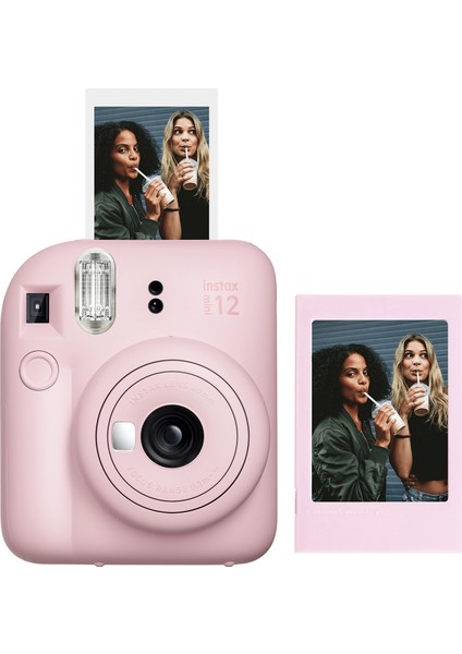 Instax Mini 12 Pembe Fotoğraf Makinesi + Fotoğraf Çerçeve Seti