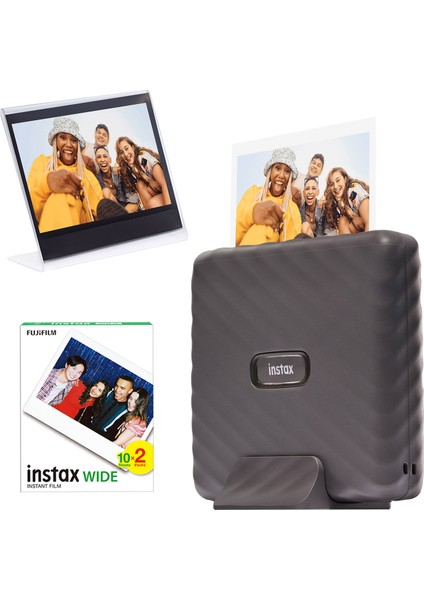 Instax Wide Link Gri Akıllı Telefon Yazıcısı ve 20'li Film