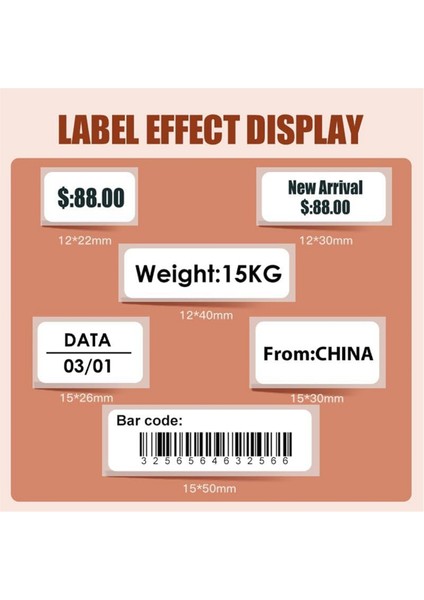 D11 D110 D101 Maker Için Beyaz Etiket Kağıdı 3 Rulo 12X40MM Su Geçirmez, Kendinden Yapışkanlı Bant Değişimi (Yurt Dışından) fiyatları