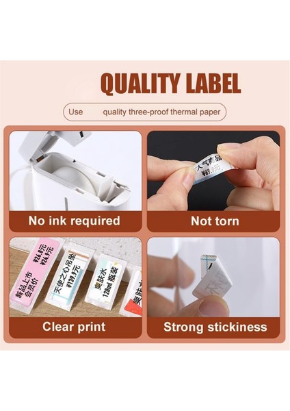 D11 D110 D101 Maker Için Beyaz Etiket Kağıdı 3 Rulo 12X40MM Su Geçirmez, Kendinden Yapışkanlı Bant Değişimi (Yurt Dışından) fırsatları