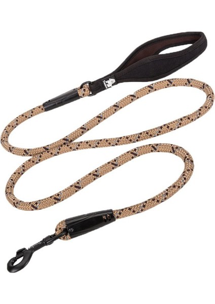 Kahverengi Neoprene Süngerli Halat Köpek Tasma Kayışı