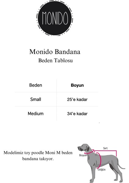 Mavi Deri Detaylı Köpek Bandana