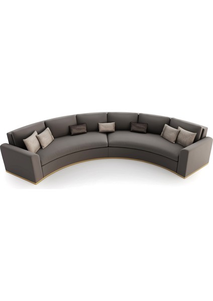 Moon Gri Oval Kanepe