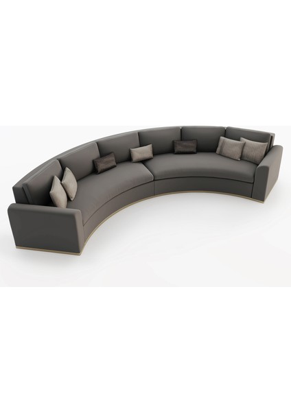 Moon Gri Oval Kanepe