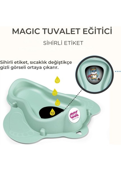 Magic Tuvalet Eğitici Açık Gri Çocuk Lazımlık