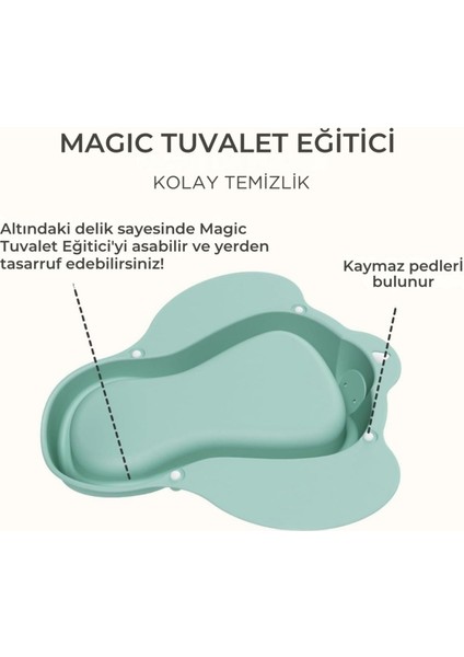 Magic Tuvalet Eğitici Açık Gri Çocuk Lazımlık