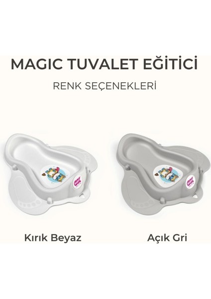 Magic Tuvalet Eğitici Açık Gri Çocuk Lazımlık