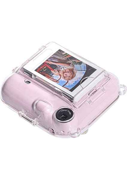 Instax Mini 12 Pembe Fotoğraf Makinesi + Şeffaf Kılıf Seti