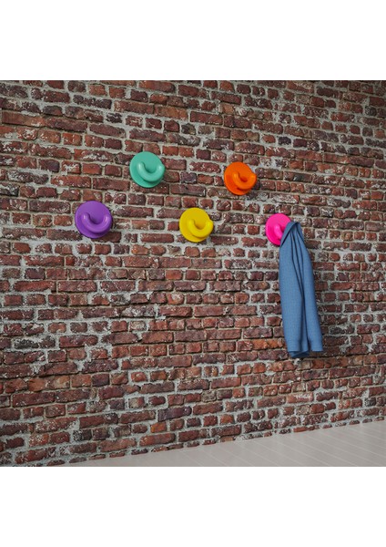 Smilee Turuncu Ahşap Çocuk Odası Askılık 15 x 9 cm